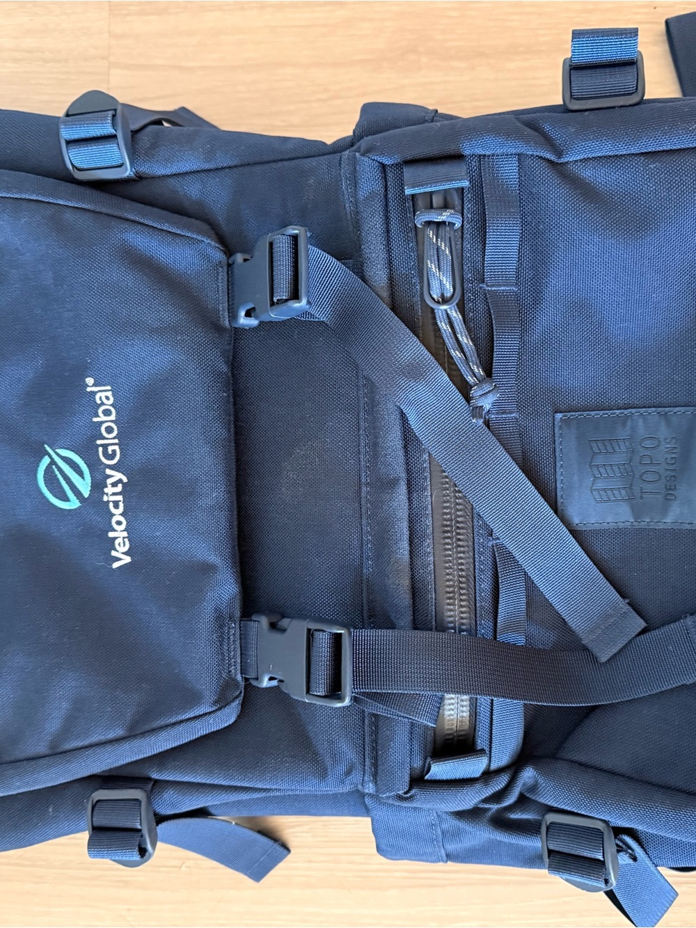 Topo Designs Navy Roll-Top Backpack - Picture 2 of 9
